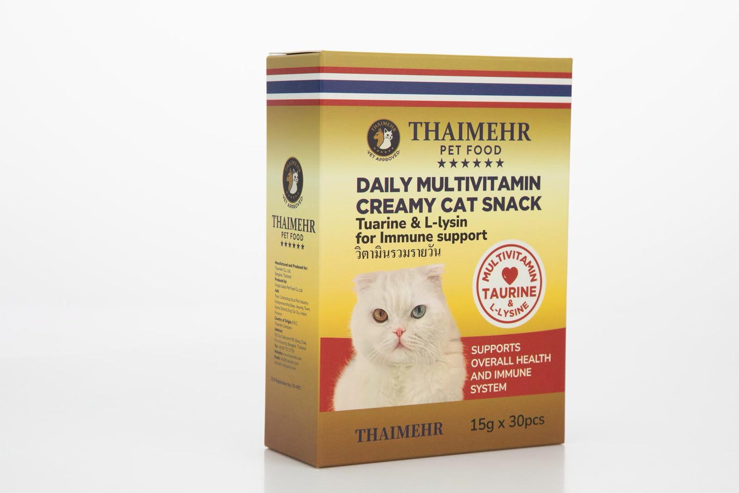 Thaimehr Daily Multivitamin Creamy Cat Treat ( 30 pc pack )
