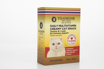 Thaimehr Daily Multivitamin Creamy Cat Treat ( 30 pc pack )
