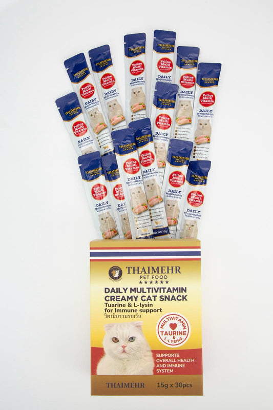 Thaimehr Daily Multivitamin Creamy Cat Treat ( 30 pc pack )