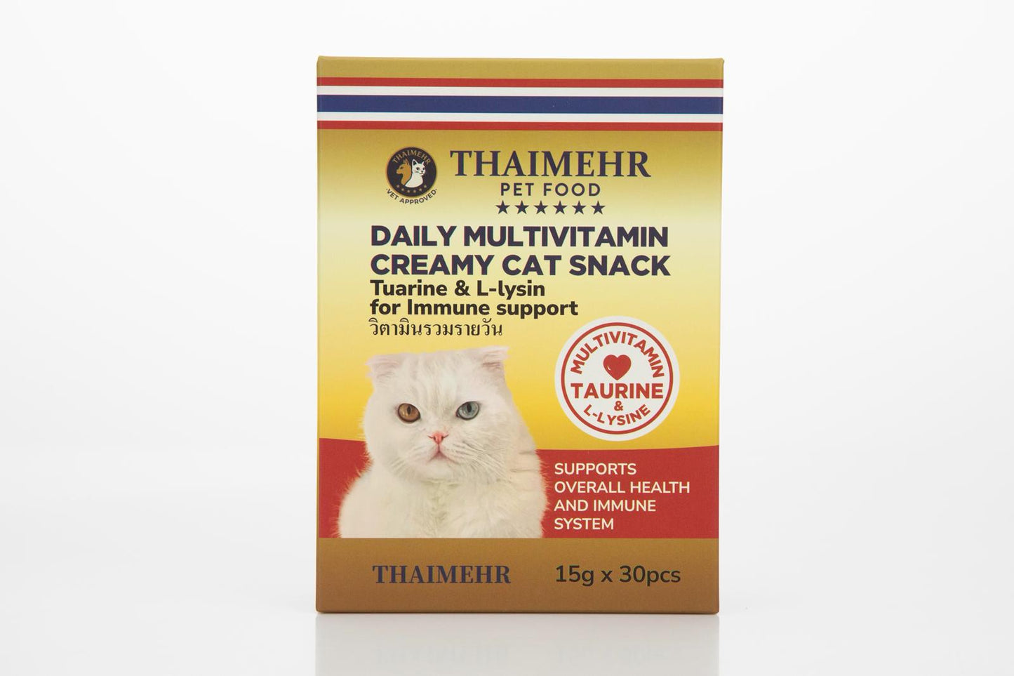 Thaimehr Daily Multivitamin Creamy Cat Treat ( 30 pc pack )